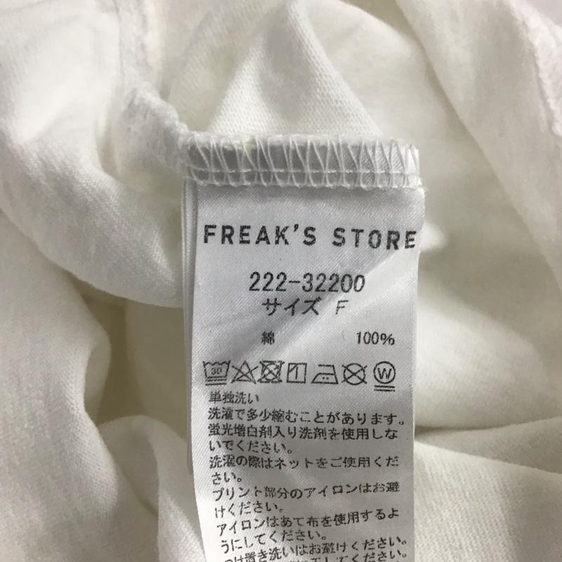 フリークスストア FREAK S STORE Tシャツ 半袖 半袖カットソー プリントTシャツ クルーネックカットソー FREE ロゴ、文字 白 / ホワイト / レディース USED 古着 中古 10136766