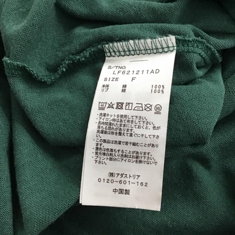 ローリーズファーム LOWRYS FARM Tシャツ 半袖 FREE プリント X ロゴ、文字 緑 / グリーン / レディース USED 古着 中古 10137194