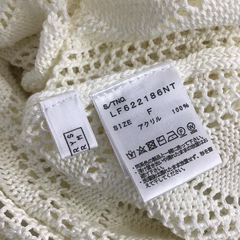 ローリーズファーム LOWRYS FARM ニット、セーター 半袖 FREE 無地 白 / ホワイト / レディース USED 古着 中古 10137212