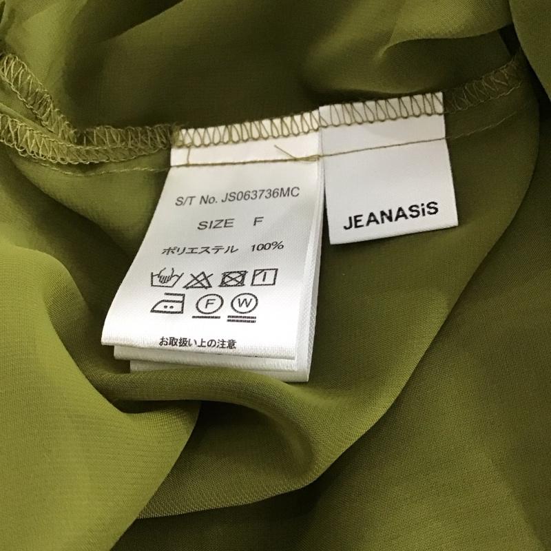 ジーナシス JEANASIS シャツ、ブラウス 長袖 JS063736MC シアーシャツ FREE 無地 カーキ / カーキ / レディース USED 古着 中古 10137260