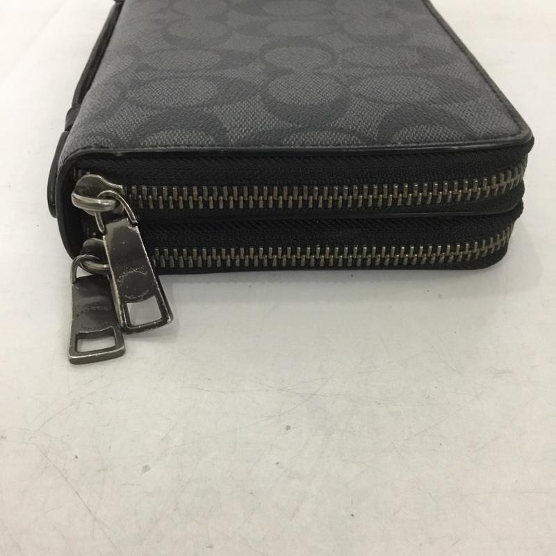 コーチ COACH クラッチバッグ、パーティバッグ クラッチバッグ、パーティバッグ クラッチバッグ 長財布 総柄 黒 / ブラック / メンズ USED 古着 中古 10137332