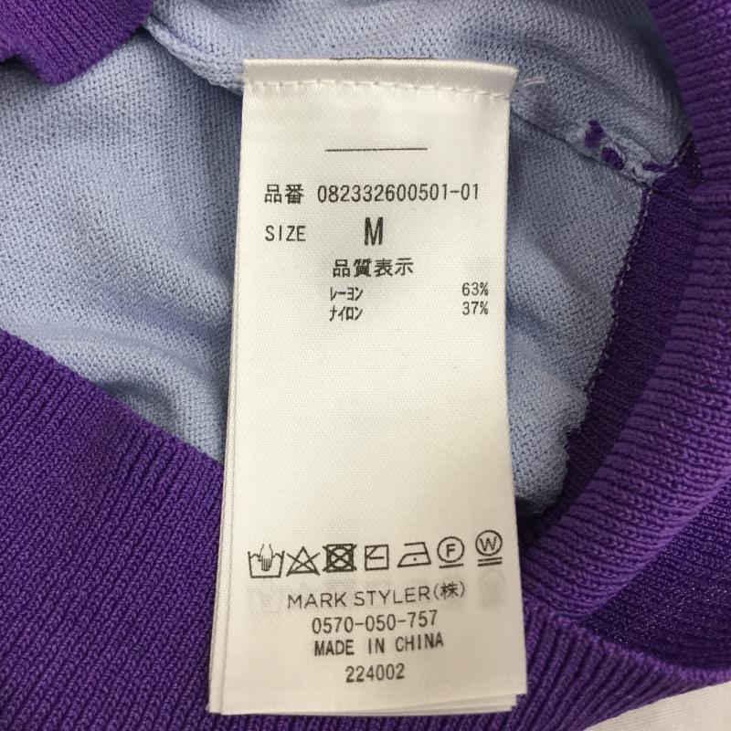 ジュエティ jouetie カットソー 半袖 M ロゴ、文字 青 / ブルー / X 紫 / パープル / レディース USED 古着 中古 10137600