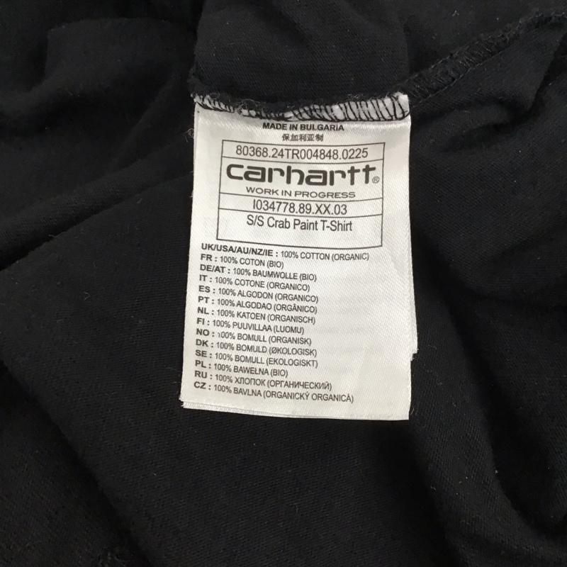 カーハート Carhartt Tシャツ 半袖 XL ロゴ、文字 黒 / ブラック / メンズ USED 古着 中古 10137789