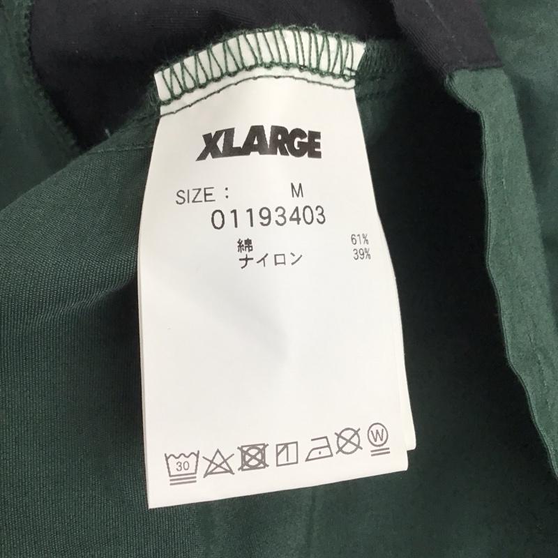 エクストララージ XLARGE シャツ、ブラウス 長袖 01193403 ナイロンワークシャツ 長袖シャツ カラーシャツ M ロゴ、文字 緑 / グリーン / メンズ USED 古着 中古 10137968