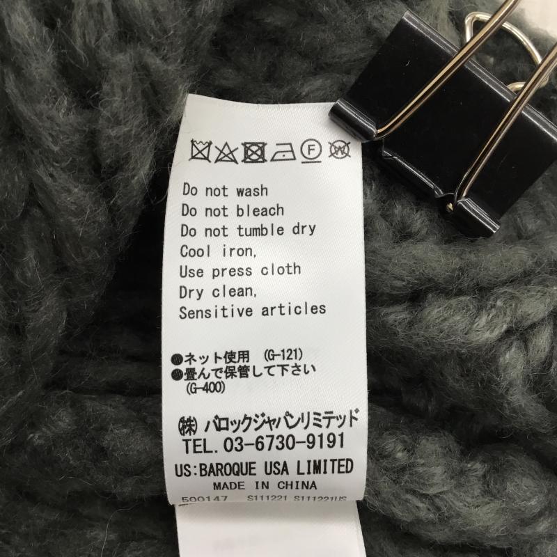 アズールバイマウジー AZUL BY MOUSSY ニット、セーター 長袖 250BAJ70-052I ハンドメイドバイカラーローゲージニット M 灰 / グレー / X チャコールグレー / チャコールグレー / レディース USED 古着 中古 10138278