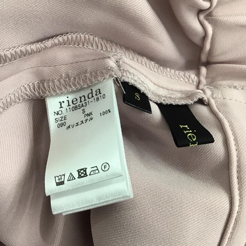 リエンダ rienda パンツ スラックス 110bsa31-1810 ジャストウエストワイドパンツ フレアパンツ ワイドパンツ S 無地 桃 / ピンク / レディース USED 古着 中古 10138820