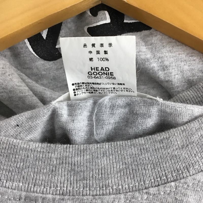 ヘッドグーニー HEADGOONIE カットソー 長袖 長袖カットソー プリントカットソー クルーネック XL プリント 灰 / グレー / メンズ USED 古着 中古 10140271