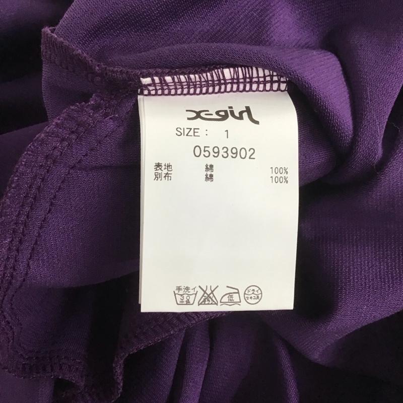 エックスガール X-girl ワンピース ミニスカート 1 無地 紫 / パープル / レディース USED 古着 中古 10140386