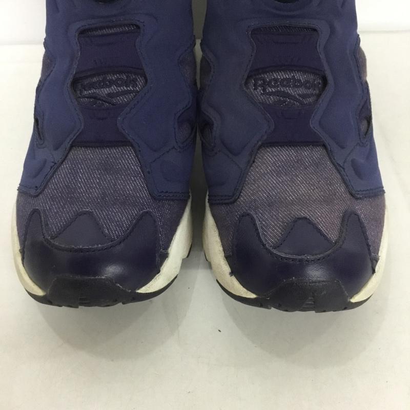 リーボック Reebok スニーカー スニーカー BD5609 インスタ ポンプ フューリー 23.5cm 23.5cm ロゴ、文字 紺 / ネイビー / レディース USED 古着 中古 10140601