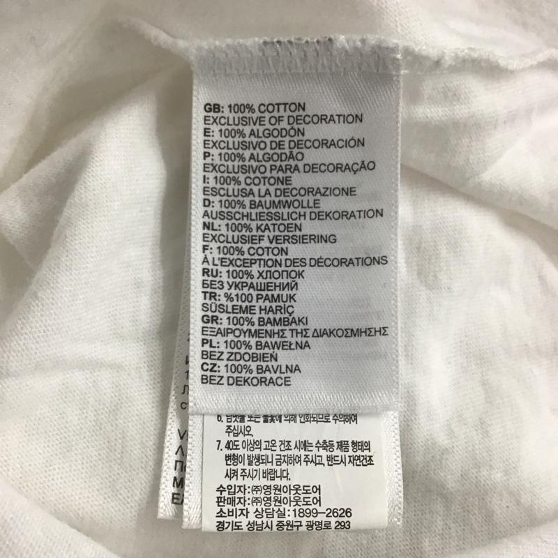 ザノースフェイス THE NORTH FACE Tシャツ 半袖 半袖カットソー プリントTシャツ クルーネックカットソー M ロゴ、文字 白 / ホワイト / メンズ USED 古着 中古 10140775