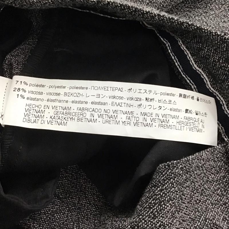 ザラメン ZARA MAN パンツ スラックス スラックスパンツ ワイドパンツ ストレッチパンツ S 無地 白 / ホワイト / X 黒 / ブラック / メンズ USED 古着 中古 10140808