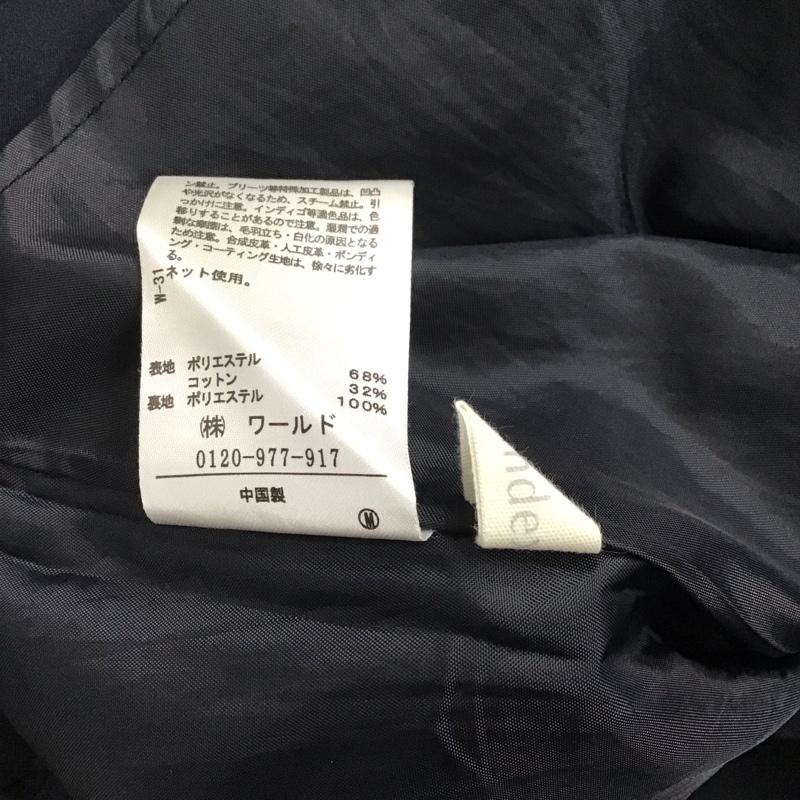 インデックス index スカート ロングスカート M 無地 紺 / ネイビー / レディース USED 古着 中古 10140905