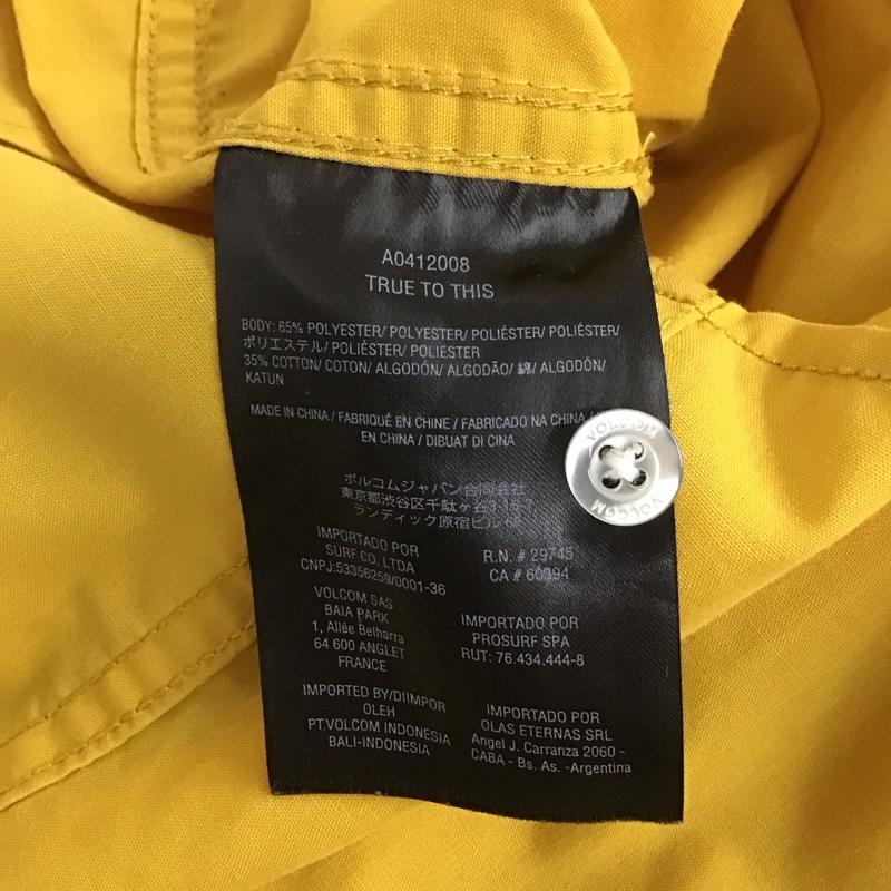 ボルコム VOLCOM シャツ、ブラウス 半袖 半袖シャツ 無地シャツ ポケットシャツ M ロゴ、文字 黄 / イエロー / メンズ USED 古着 中古 10140971