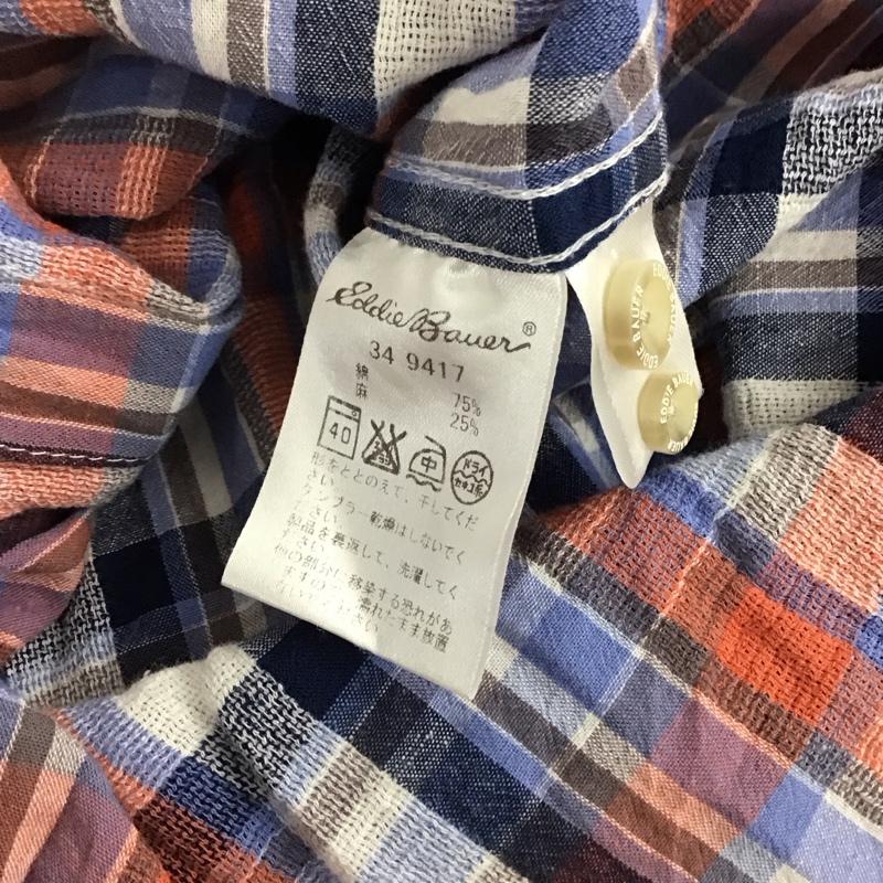 エディーバウアー Eddie Bauer シャツ、ブラウス 長袖 M チェック マルチカラー / マルチカラー / メンズ USED 古着 中古 10141192
