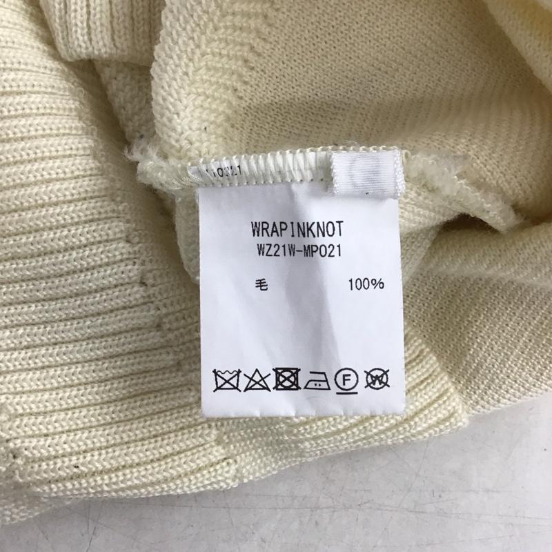 ラッピンノット WRAPINKNOT ニット、セーター 長袖 2 無地 白 / ホワイト / メンズ USED 古着 中古 10141193
