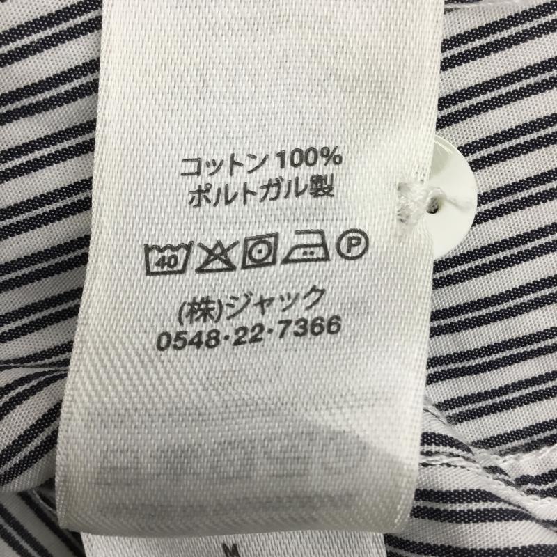 ステューシー STUSSY シャツ、ブラウス 半袖 boxy ss shirt 8 ball stripe M ストライプ 白 / ホワイト / X 紺 / ネイビー / メンズ USED 古着 中古 10141210