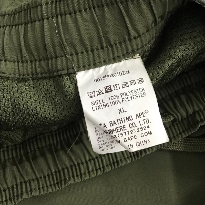 アベイシングエイプ A BATHING APE パンツ ショートパンツ ショートパンツ ハーフパンツ カジュアルパンツ ナイロンパンツ XL 無地 カーキ / カーキ / メンズ USED 古着 中古 10141400