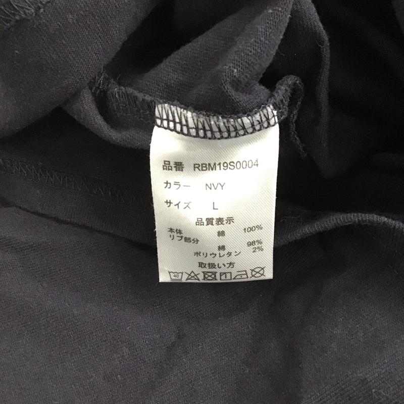 ラッセルアスレティック Russell Athletic カットソー 七分袖 長袖カットソー プリントカットソー 刺繍 L ロゴ、文字 紺 / ネイビー / メンズ USED 古着 中古 10141671