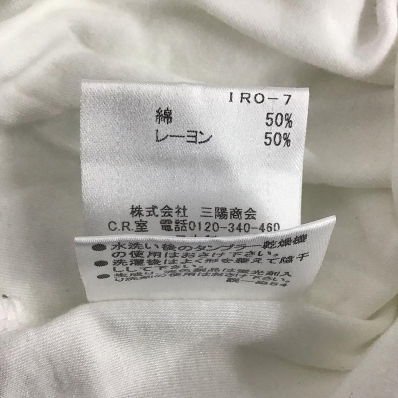バーバリーブラックレーベル BURBERRY BLACK LABEL カットソー 長袖 長袖カットソー プリントカットソー クルーネック 2 ロゴ、文字 白 / ホワイト / メンズ USED 古着 中古 10141726