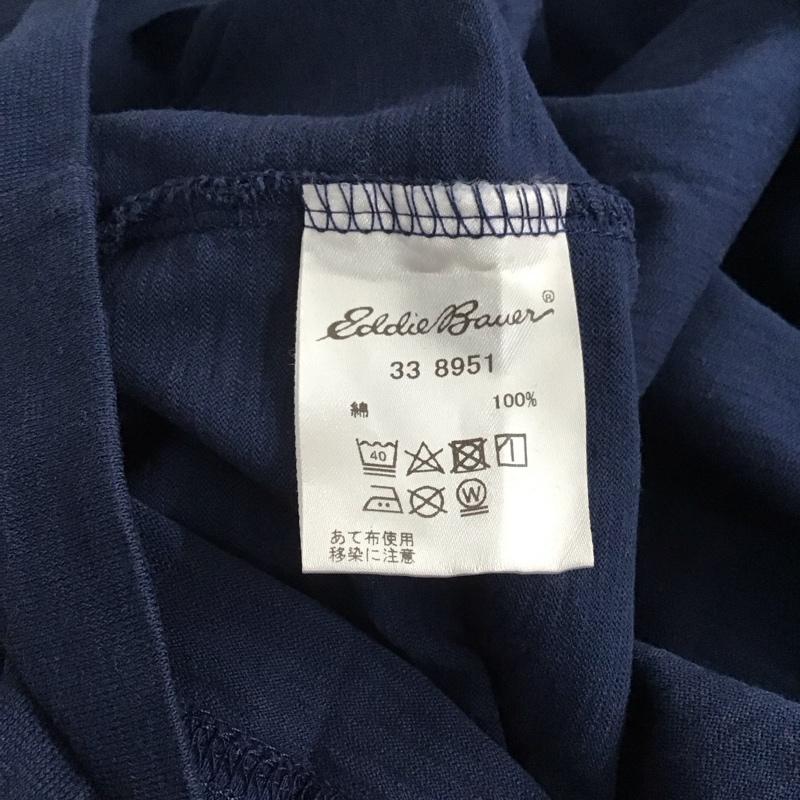 エディーバウアー Eddie Bauer Tシャツ 半袖 半袖Tシャツ プリントTシャツ クルーネックカットソー L ロゴ、文字 紺 / ネイビー / メンズ USED 古着 中古 10141872