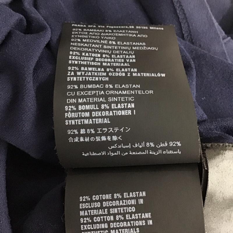 プラダ PRADA Tシャツ 半袖 sjn250 r192 710 ラバーTシャツ プリントTシャツ XL ロゴ、文字 紺 / ネイビー / メンズ USED 古着 中古 10142097