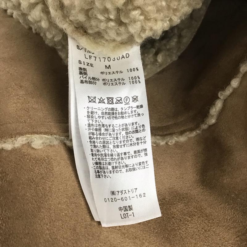 ローリーズファーム LOWRYS FARM コート コート一般 LF717030AD 裏ボア ノーカラー フルジップ M 無地 茶 / ブラウン / レディース USED 古着 中古 10142253