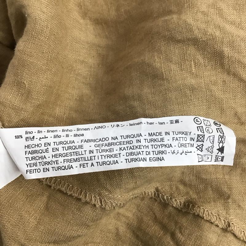 ザラ ZARA カットソー 長袖 長袖シャツカットソー プルオーバー ノーカラーシャツ XS 無地 ベージュ / ベージュ / レディース USED 古着 中古 10142677
