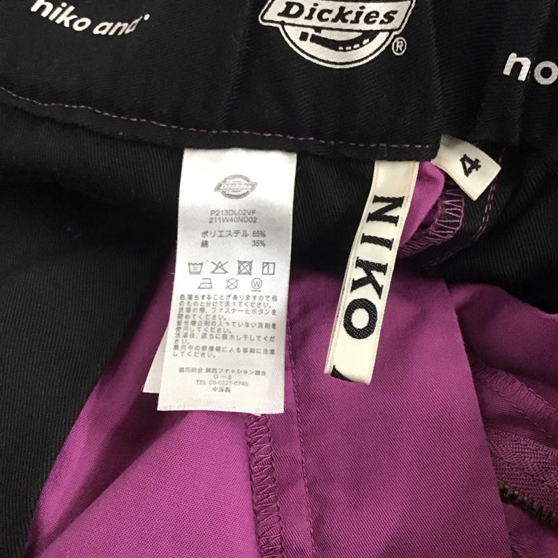 ニコアンド niko and... パンツ ワークパンツ、ペインターパンツ ディッキーズ L 無地 紫 / パープル / レディース USED 古着 中古 10142786