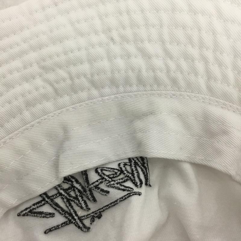 ステューシー STUSSY 帽子 ハット バケットハット バケハ コットン ロゴ、文字 白 / ホワイト / メンズ USED 古着 中古 10142798