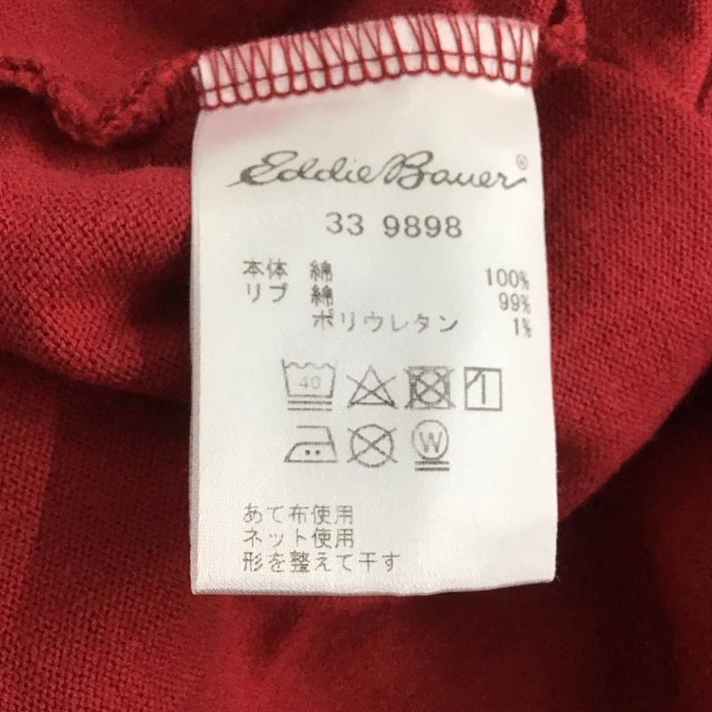 エディーバウアー Eddie Bauer カットソー 長袖 長袖カットソー ヘンリーネック ノーカラーシャツ M 無地 赤 / レッド / メンズ USED 古着 中古 10143187