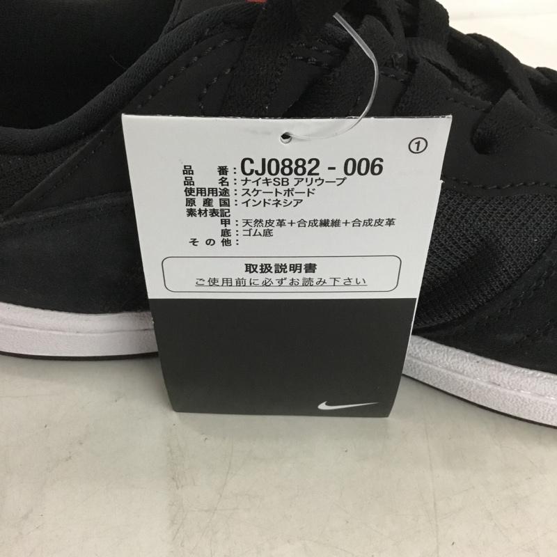 ナイキ NIKE スニーカー スニーカー CJ0882-006 SB ALLEYOOP アリウープ 27cm 27.0cm ロゴ、文字 黒 / ブラック / X 赤 / レッド / メンズ USED 古着 中古 10143271