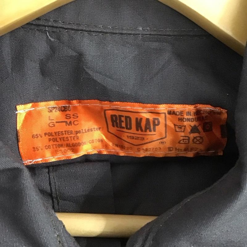 レッドキャップ RED KAP シャツ、ブラウス 半袖 半袖シャツ カジュアルシャツ ポケットシャツ ワークシャツ L ロゴ、文字 茶 / ブラウン / メンズ USED 古着 中古 10143391