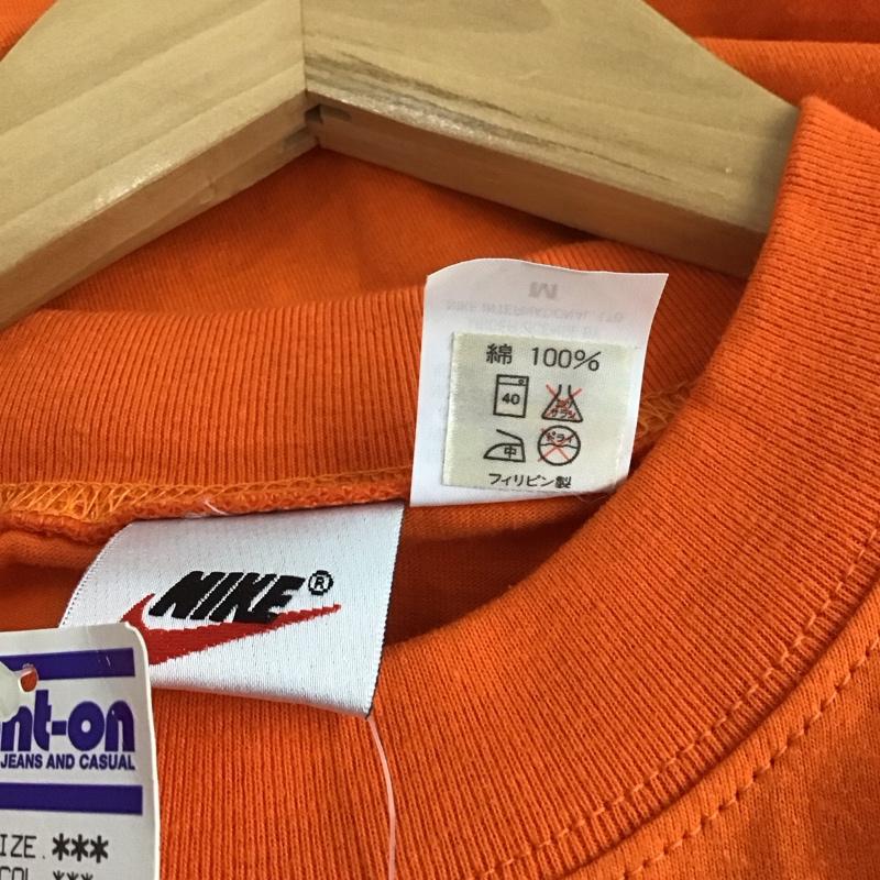 ナイキ NIKE Tシャツ 半袖 半袖カットソー プリントTシャツ クルーネックカットソー 90s M プリント 橙 / オレンジ / メンズ USED 古着 中古 10143487