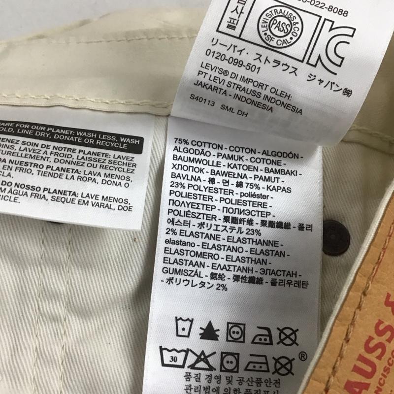 リーバイストラウスアンドコー Levi Strauss & co. パンツ デニム、ジーンズ スリムパンツ ストレッチパンツ カジュアルパンツ 29インチ 無地 アイボリー / アイボリー / メンズ USED 古着 中古 10143681