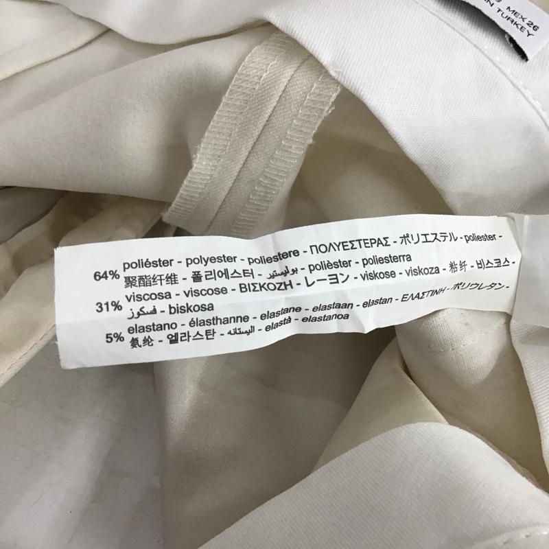 ザラ ZARA スカート ミニスカート S 無地 白 / ホワイト / レディース USED 古着 中古 10144040