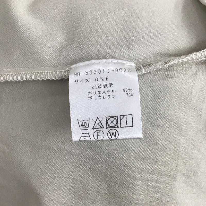 オズモーシス OSMOSIS ワンピース ロングスカート 593010-9030 バックギャザーワンピース 半袖 ドロスト ONE SIZE 無地 アイボリー / アイボリー / レディース USED 古着 中古 10144374
