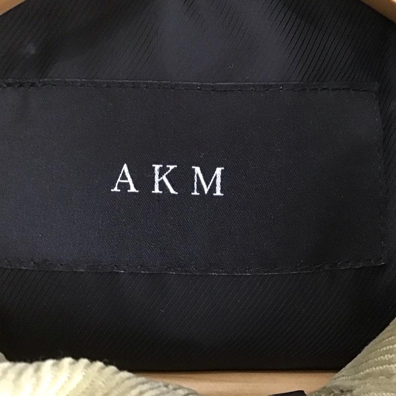 エーケーエム AKM ベスト ベスト ダウンベスト ノースリーブ 前ボタン フード付き L 無地 ベージュ / ベージュ / メンズ USED 古着 中古 10144604