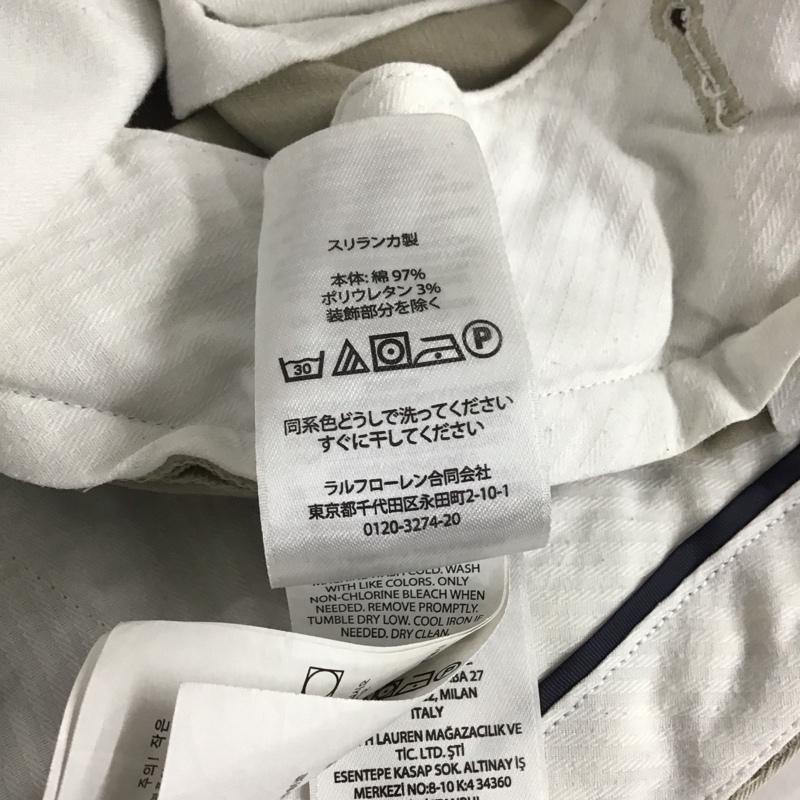 ポロラルフローレン POLO RALPH LAUREN パンツ ショートパンツ ハーフパンツ ショートパンツ カジュアルパンツ 34インチ ロゴ、文字 ベージュ / ベージュ / メンズ USED 古着 中古 10145057