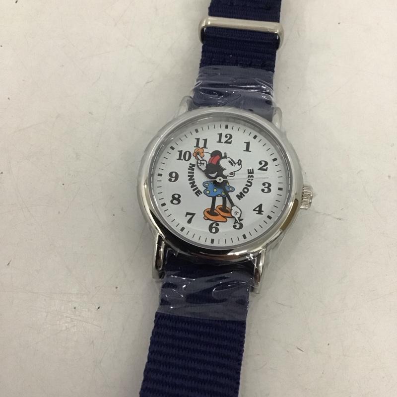 ディズニー Disney 腕時計 アナログ(クォーツ式) ミニーマウス 無地 X キャラクター 青 / ブルー / レディース USED 古着 中古 10145141