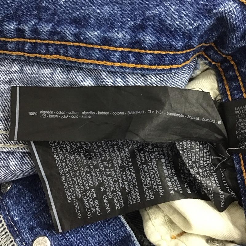 ザラ ZARA パンツ デニム、ジーンズ デニムパンツ スリムパンツ カジュアルパンツ 38インチ ダメージ加工 インディゴ / インディゴ / メンズ USED 古着 中古 10145337