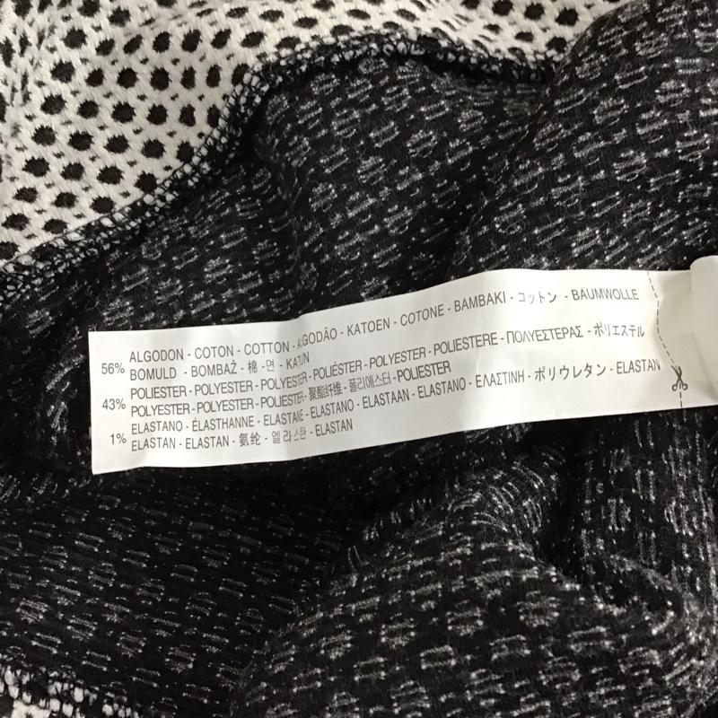 ザラメン ZARA MAN カットソー 半袖 半袖カットソー プリントTシャツ クルーネックカットソー M 総柄 白 / ホワイト / X 黒 / ブラック / メンズ USED 古着 中古 10145540