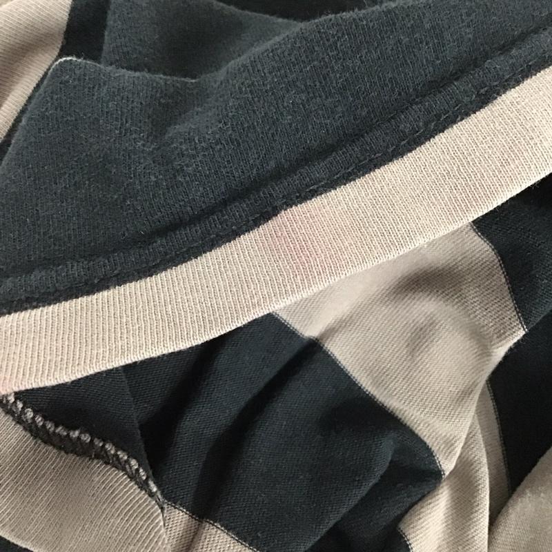 エクストララージ XLARGE Tシャツ 半袖 半袖カットソー プリントTシャツ クルーネックカットソー XL ボーダー柄 黒 / ブラック / メンズ USED 古着 中古 10145571