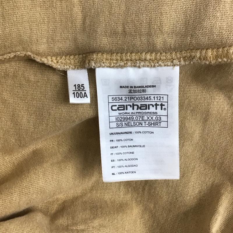 カーハート Carhartt Tシャツ 半袖 半袖カットソー プリントTシャツ クルーネックカットソー XL ロゴ、文字 ベージュ / ベージュ / メンズ USED 古着 中古 10145679