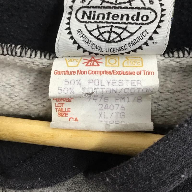 古着 USED パーカー 長袖 長袖パーカー プルオーバーパーカー スウェット 90s ニンテンドー XL プリント 灰 / グレー / メンズ USED 古着 中古 10145683