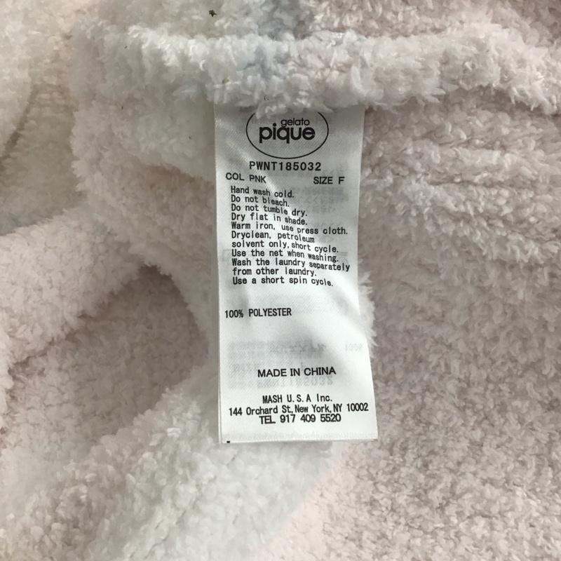 ジェラートピケ gelato pique カーディガン 長袖 PWNT185032 パウダーボーダーガウン ルームウェア ロゴ FREE ロゴ、文字 白 / ホワイト / X 桃 / ピンク / X 水色 / ライトブルー / レディース USED 古着 中古 10145906