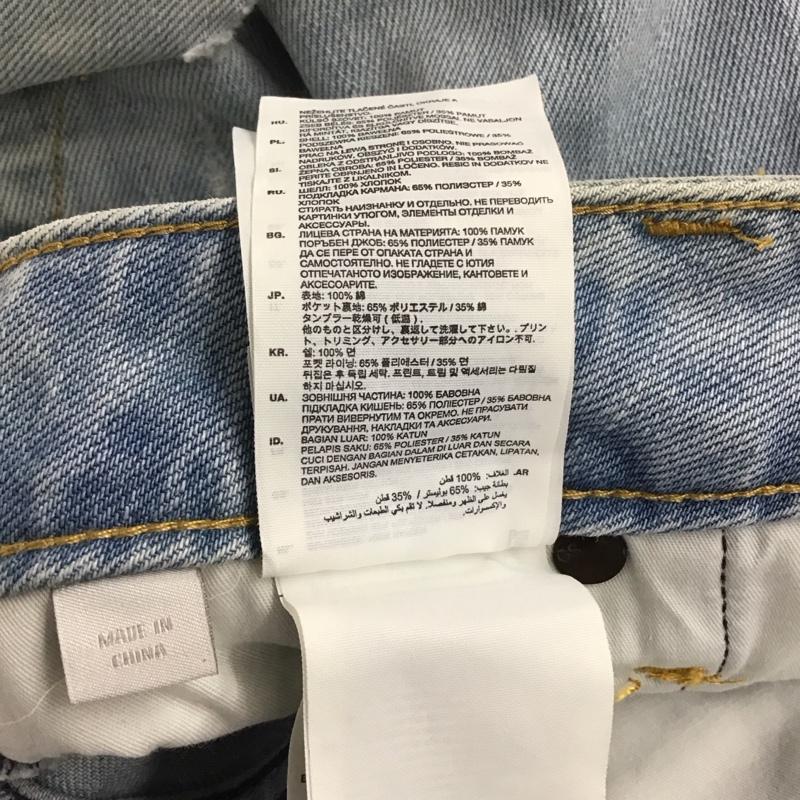 ジースターロゥ G-STAR RAW パンツ デニム、ジーンズ デニムパンツ スリムパンツ カジュアルパンツ 27インチ ダメージ加工 インディゴ / インディゴ / メンズ USED 古着 中古 10146228