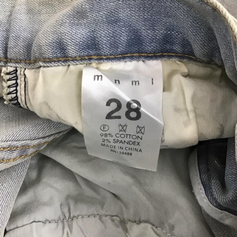 ミニマル mnml パンツ デニム、ジーンズ デニムカーゴパンツ 28 28 無地 水色 / ライトブルー / メンズ USED 古着 中古 10146334