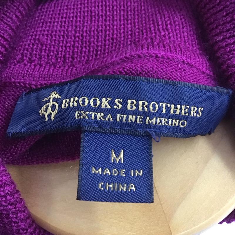 ブルックスブラザーズ BROOKS BROTHERS ニット、セーター 長袖 ウール タートルネック M 無地 紫 / パープル / レディース USED 古着 中古 10146380