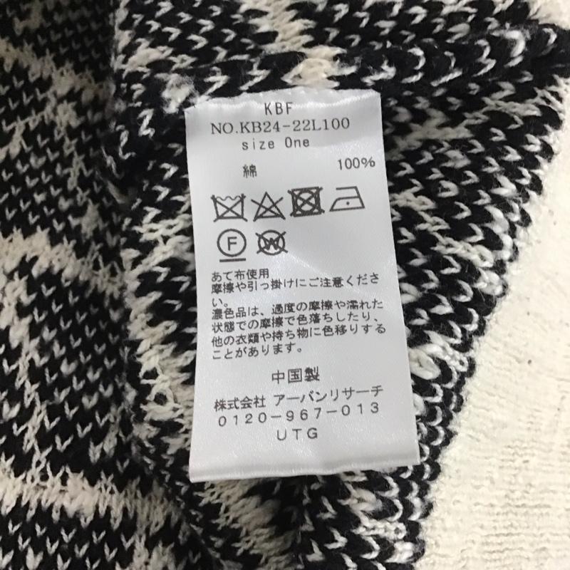 ケービーエフ KBF ベスト ベスト KB24-22L100 ジャガードVネックベスト ONE SIZE 総柄 白 / ホワイト / X 黒 / ブラック / レディース USED 古着 中古 10146393