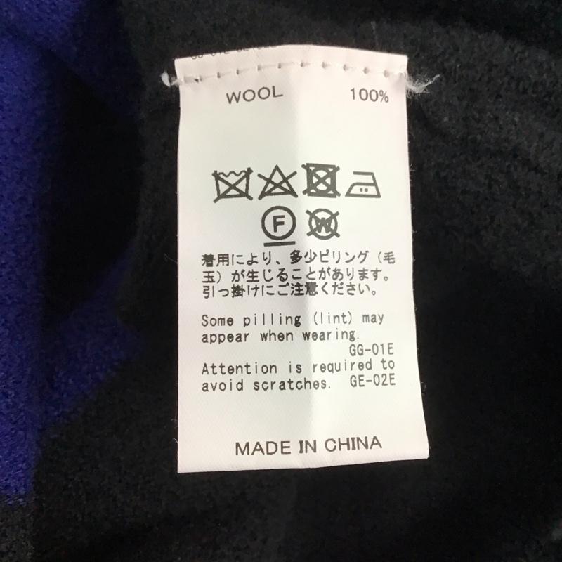 ダイリク DAIRIKU ニット、セーター 長袖 23SS K-4 Lager Border Knit 襟付き ラガーニット 肩開き M ボーダー柄 黒 / ブラック / X 青 / ブルー / メンズ USED 古着 中古 10146527